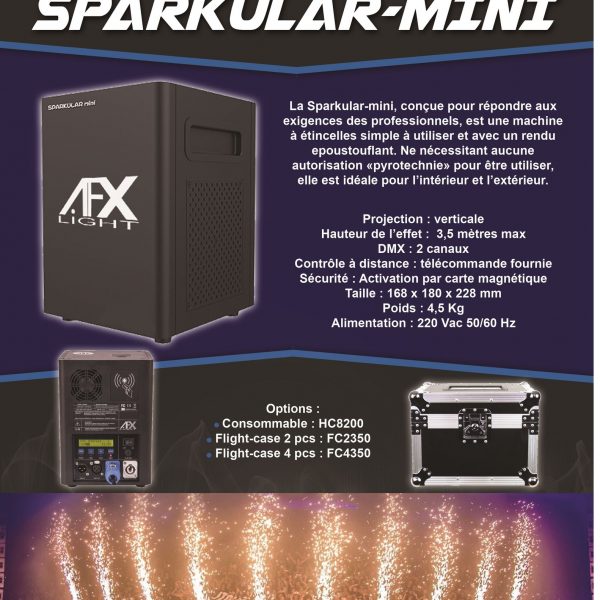Sparkular Mini : Machine à étincelles froides x Hauteur 3 m